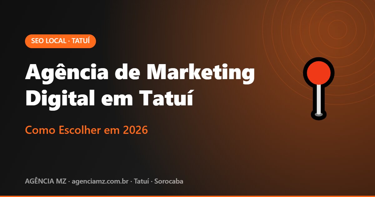 Agência de Marketing Digital em Tatuí - Como Escolher em 2026 | Agência MZ