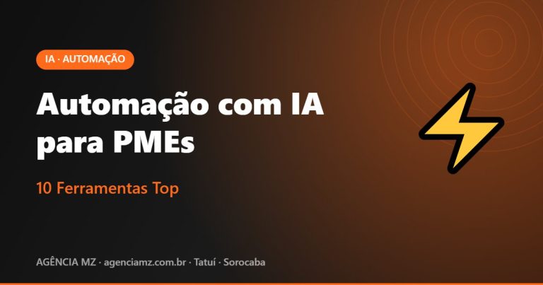Automação com IA para PMEs - 10 Ferramentas Top | Agência MZ