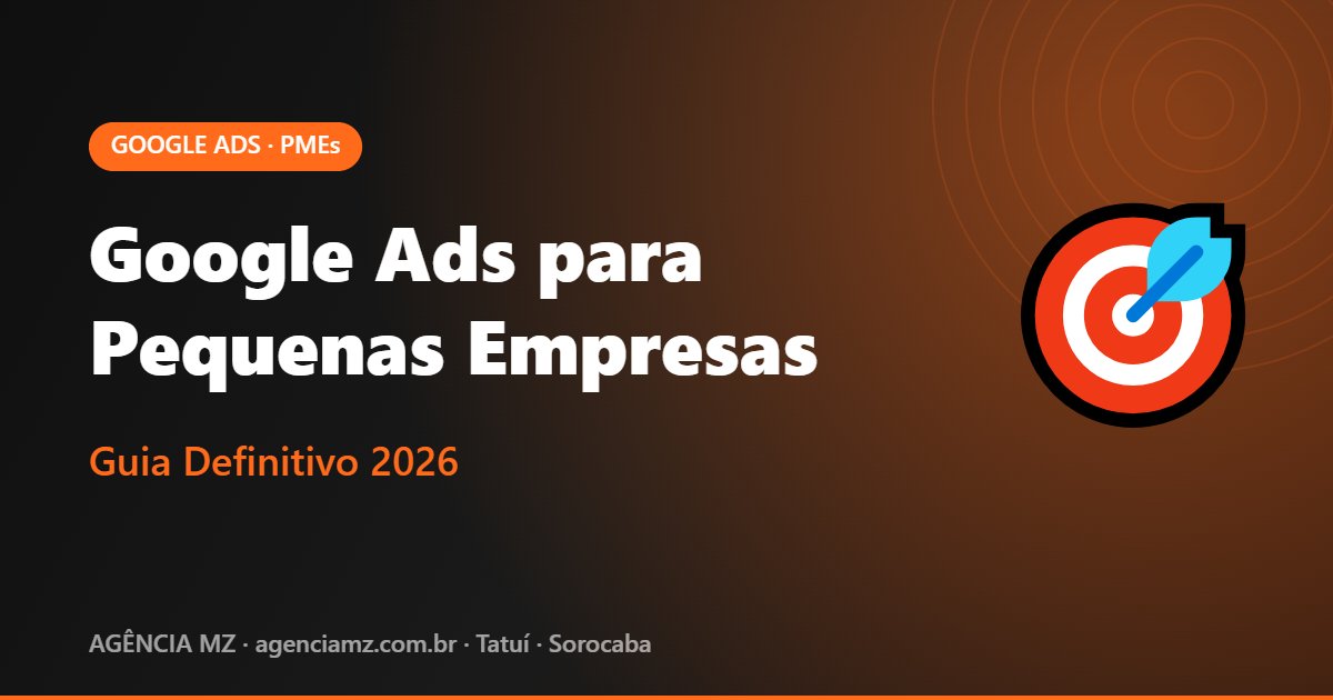 Google Ads para Pequenas Empresas - Guia Definitivo 2026 | Agência MZ
