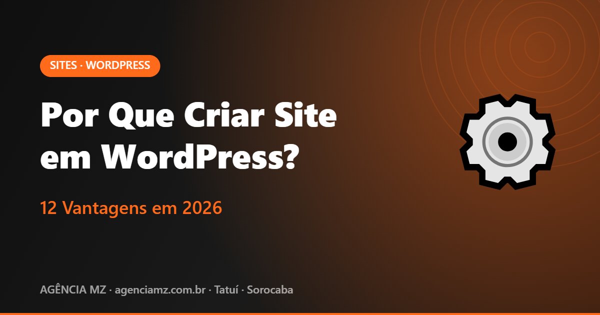 Por Que Criar Site em WordPress? - 12 Vantagens em 2026 | Agência MZ